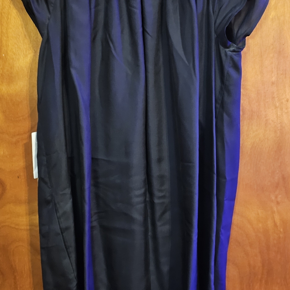 Women's Dress, Navy, Size 10, Sleeveless, Ruffled Neckline